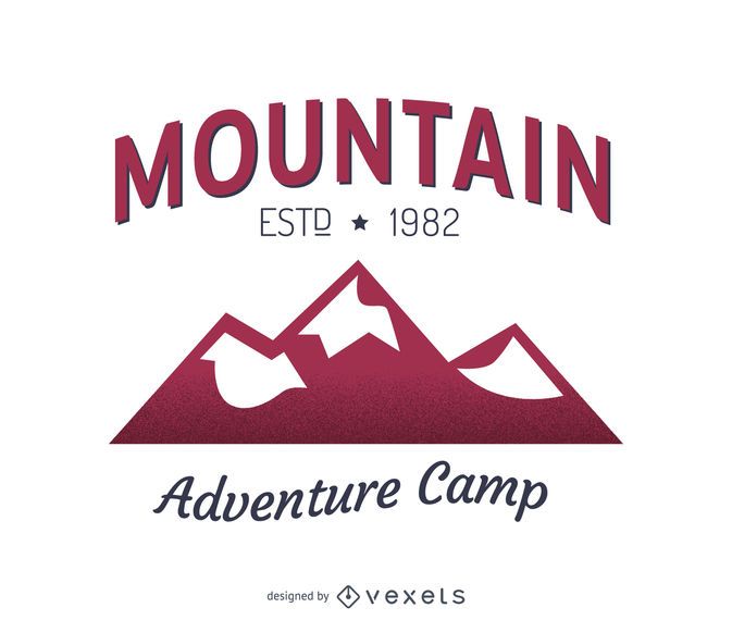 Mountain label logo template design Mountain label logo template design
