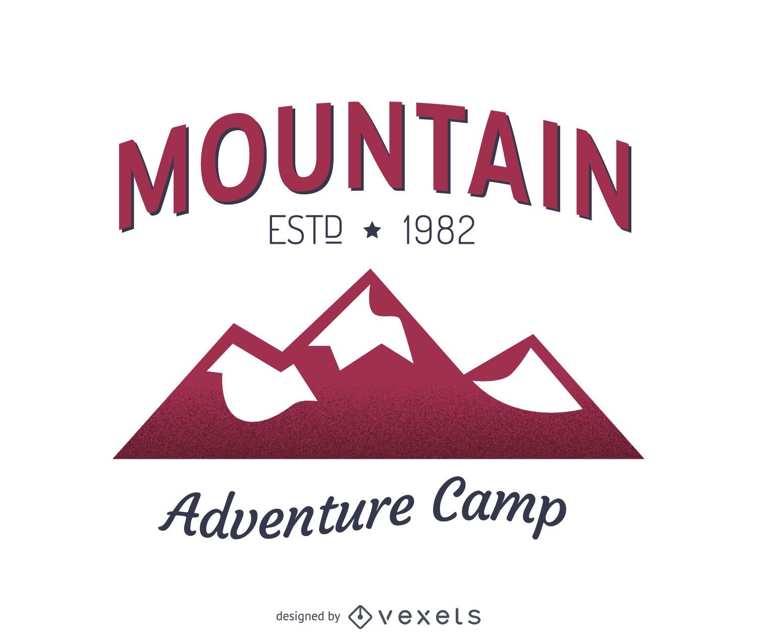 Mountain label logo template design
