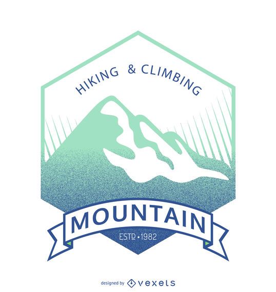 Plantilla de distintivo de etiqueta de montaña Plantilla de distintivo de etiqueta de montaña