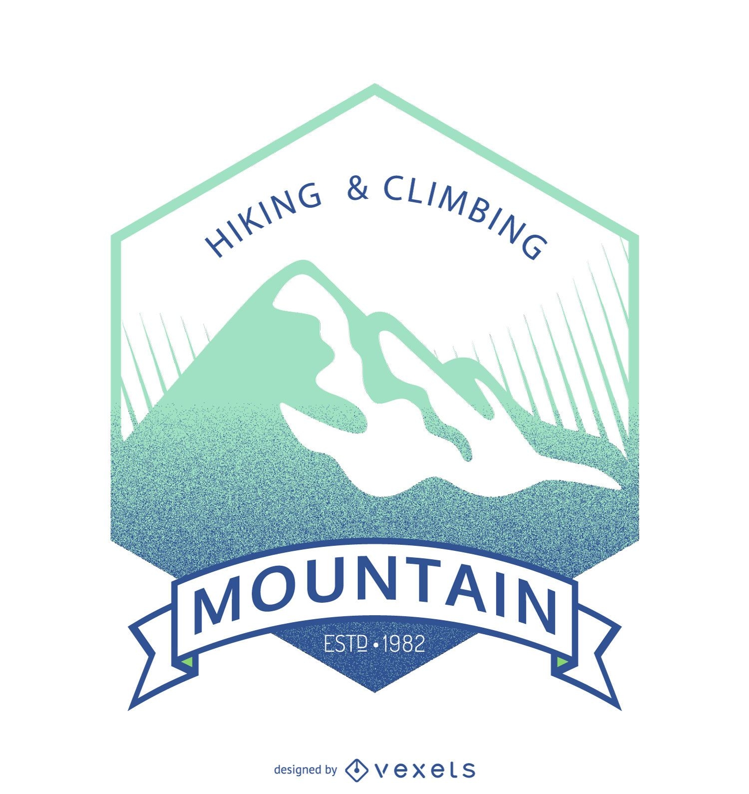Mountain label badge template