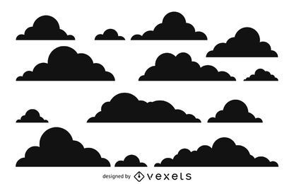 Cloud silhouette pattern