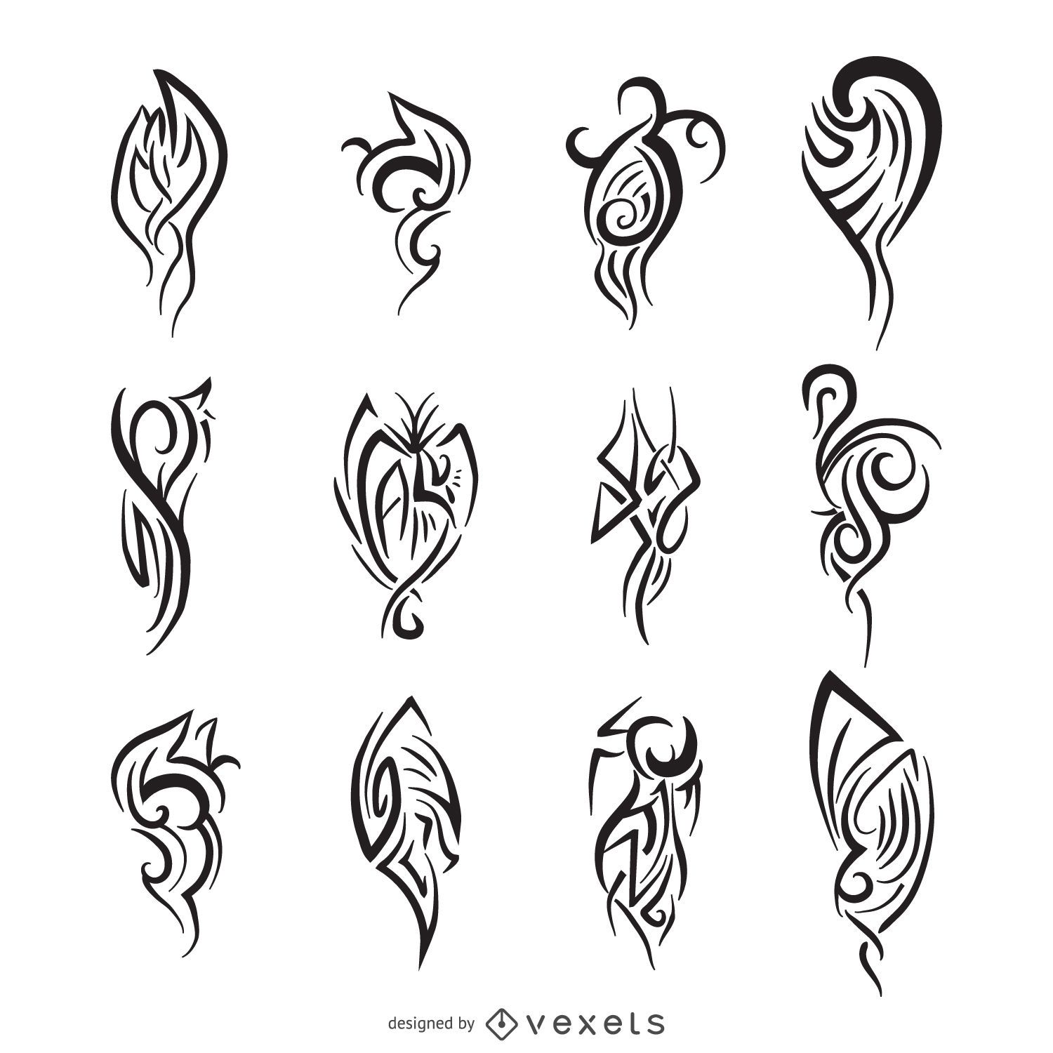 Download Tribal Line Art Collection - Vector Download