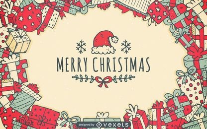 Christmas Gifts Background Design Vector Download