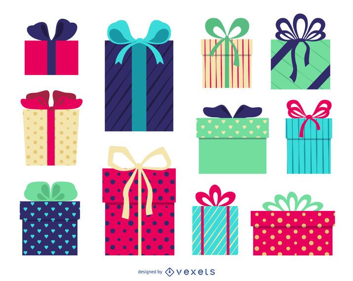 Ilustración de caja de regalo aislado Ilustración de caja de regalo aislado