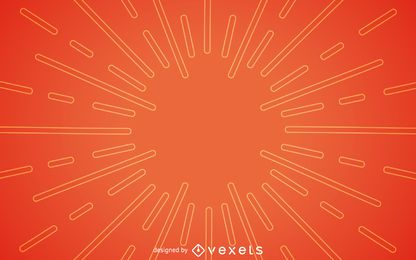 Flat orange starburst background
