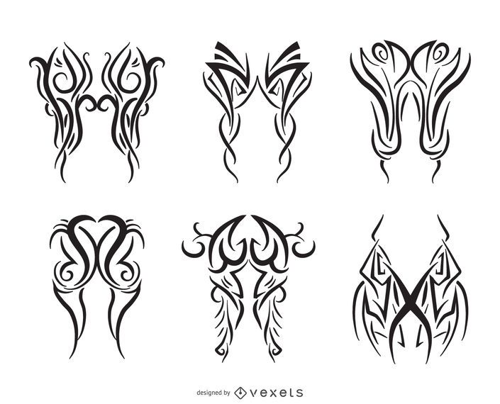 Pinstripe Line Art Collection - Vector Download