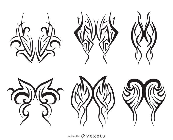 Pinstripe line art set - Vector download