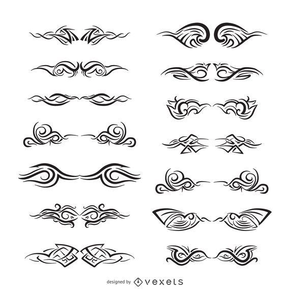 Tribal pinstripe dividers set Tribal pinstripe dividers set