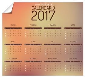 Calendario 2017 en español