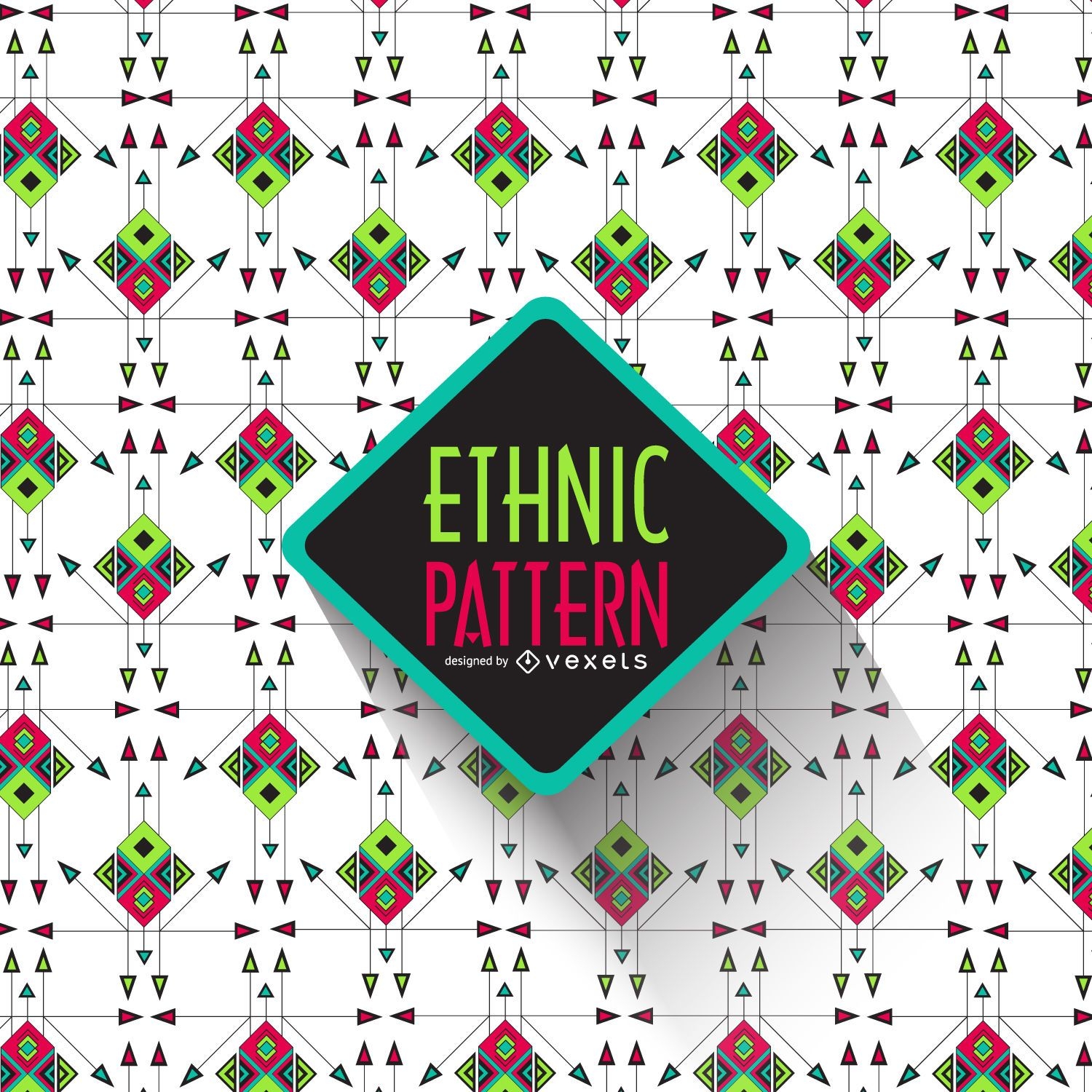 Bright geometric ethnic pattern