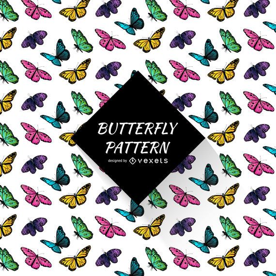Colorful butterfly pattern Colorful butterfly pattern