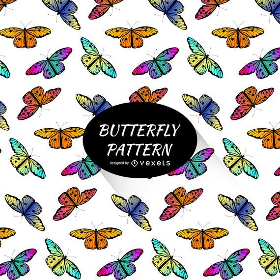 Bright colorful butterfly pattern Bright colorful butterfly pattern