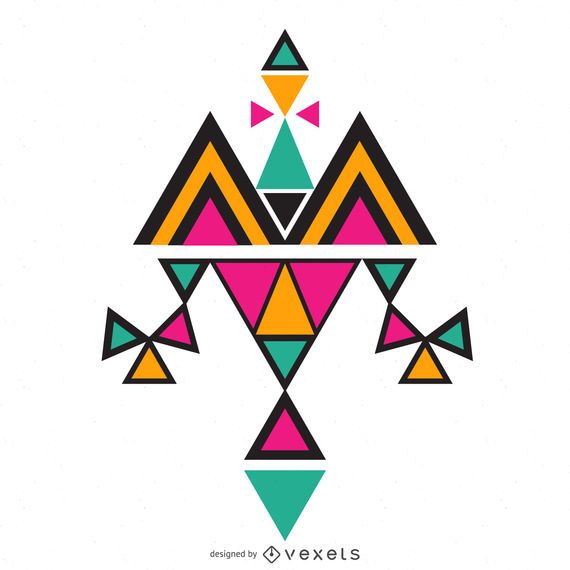 Flat colorful boho design Flat colorful boho design