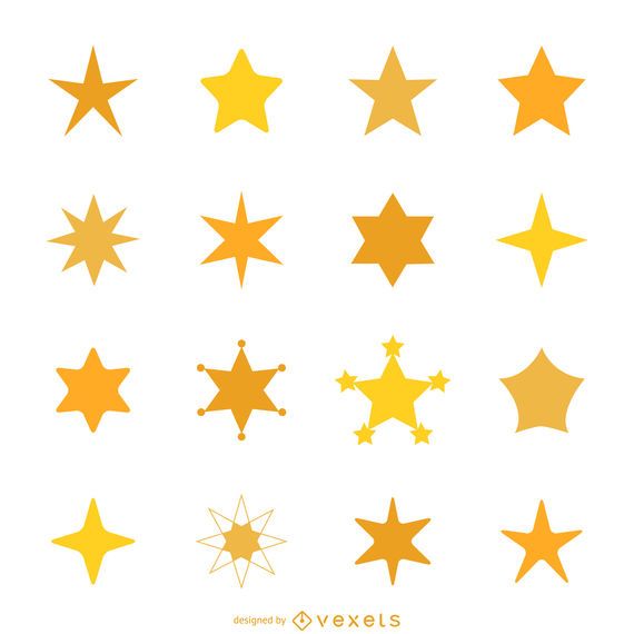Conjunto de iconos de estrellas Conjunto de iconos de estrellas