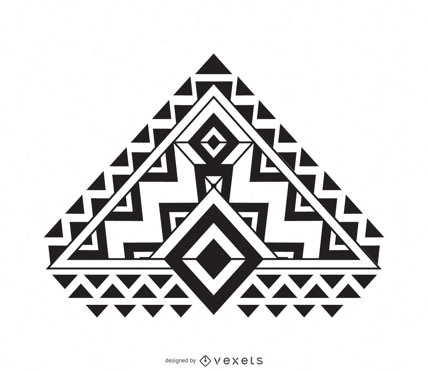 Flat B&W boho design