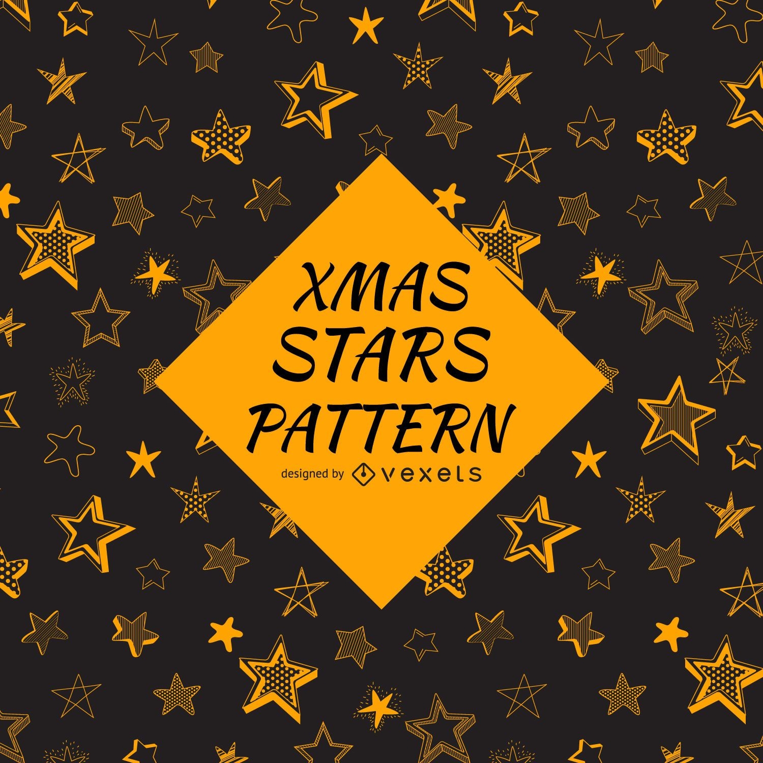 Sketched stars pattern