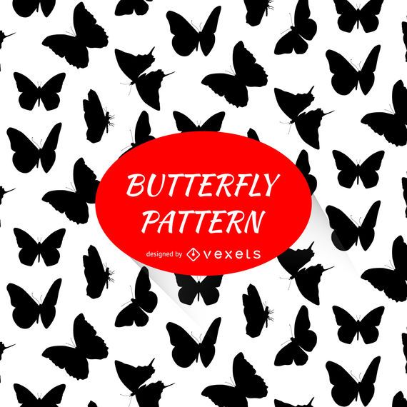 Butterfly silhouettes pattern Butterfly silhouettes pattern