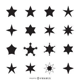Siluetas de icono de estrella simple