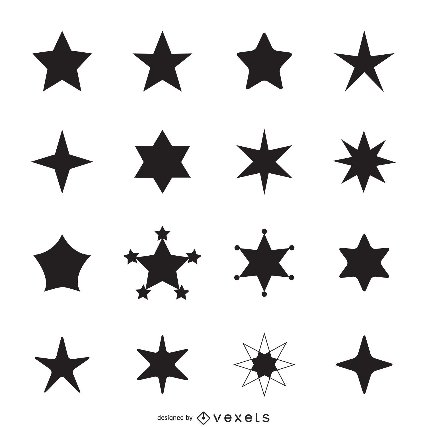 simples siluetas icono de la estrella descargar vector christmas transparent