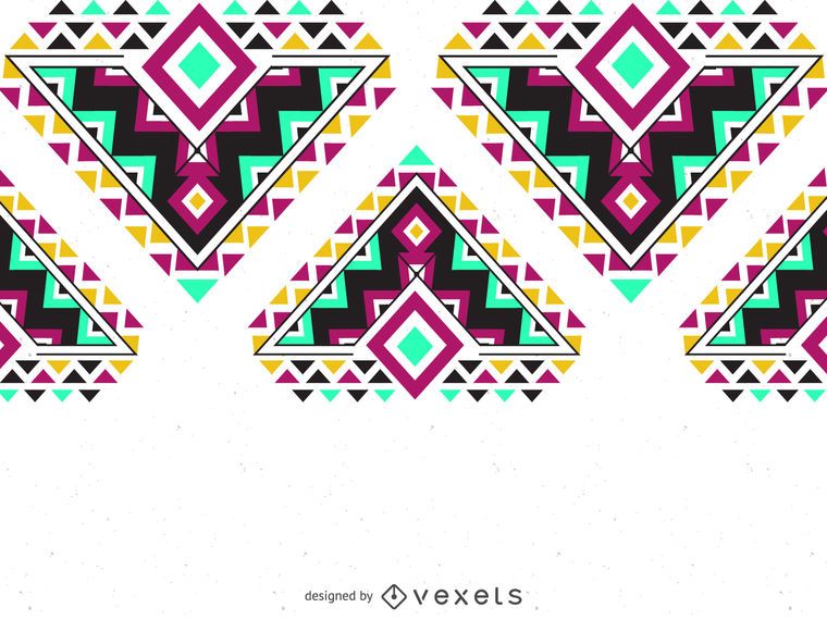 Colorful ethnic pattern border Colorful ethnic pattern border
