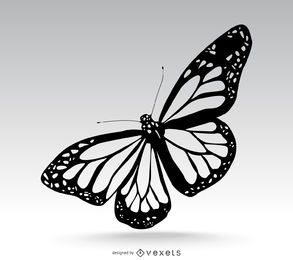 Ilustración de mariposa aislada