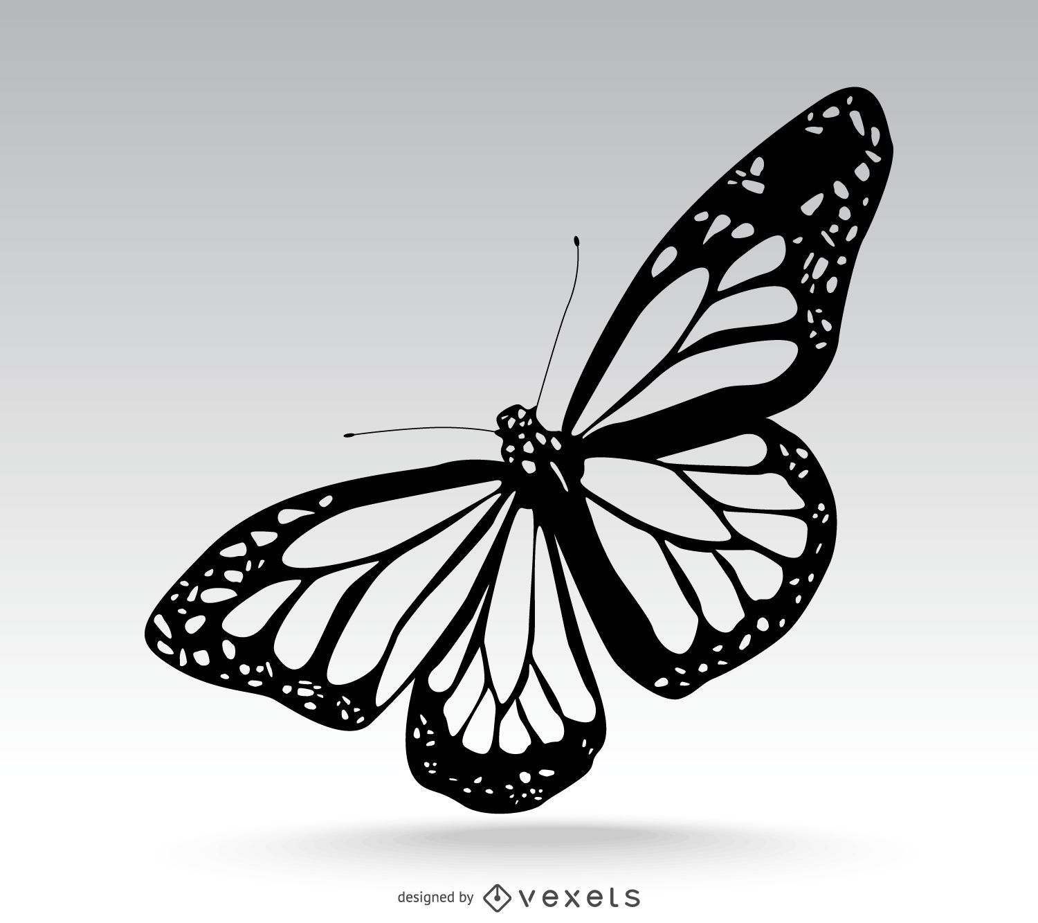 Isolierte Schmetterlingsillustration