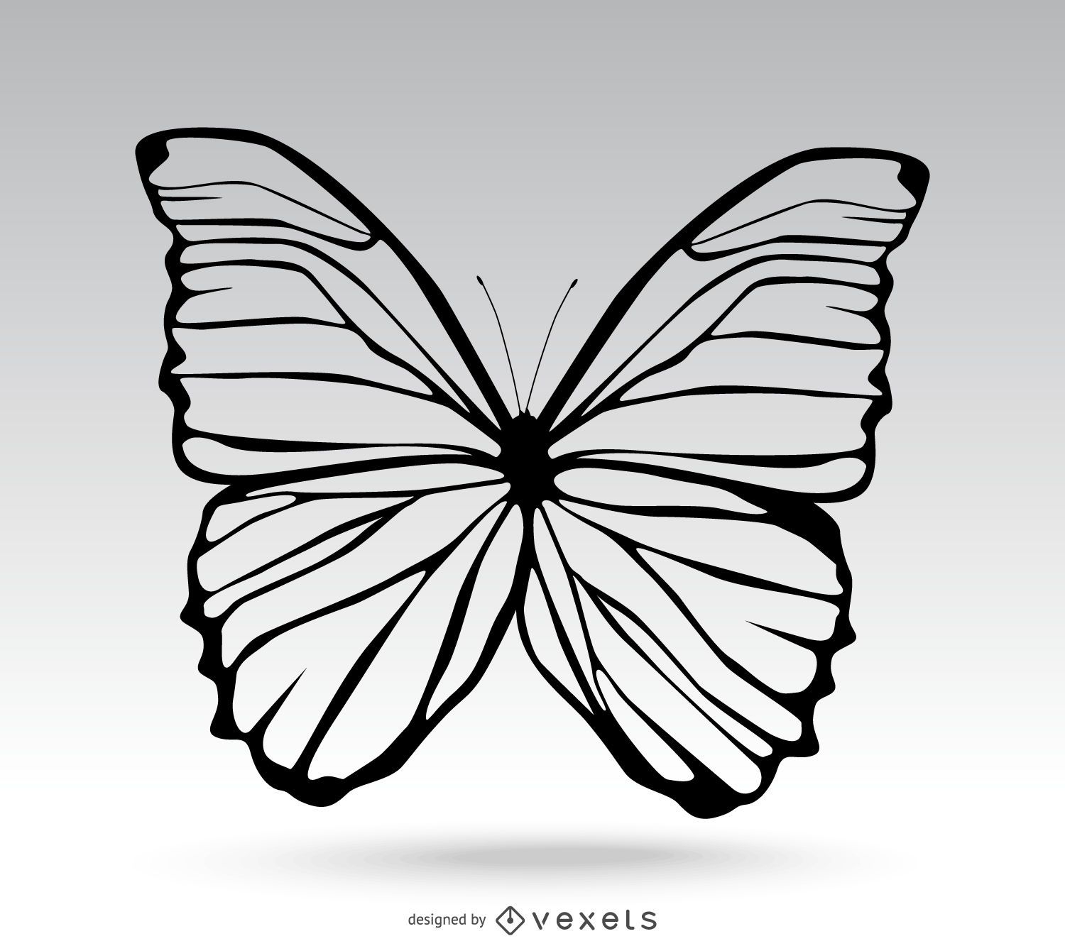 Einfache Schmetterlingsillustration