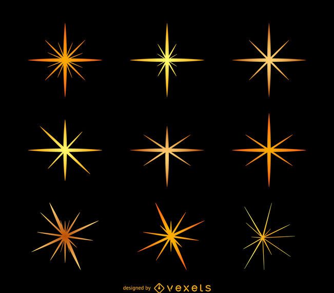 Star sparkles illustration set Star sparkles illustration set