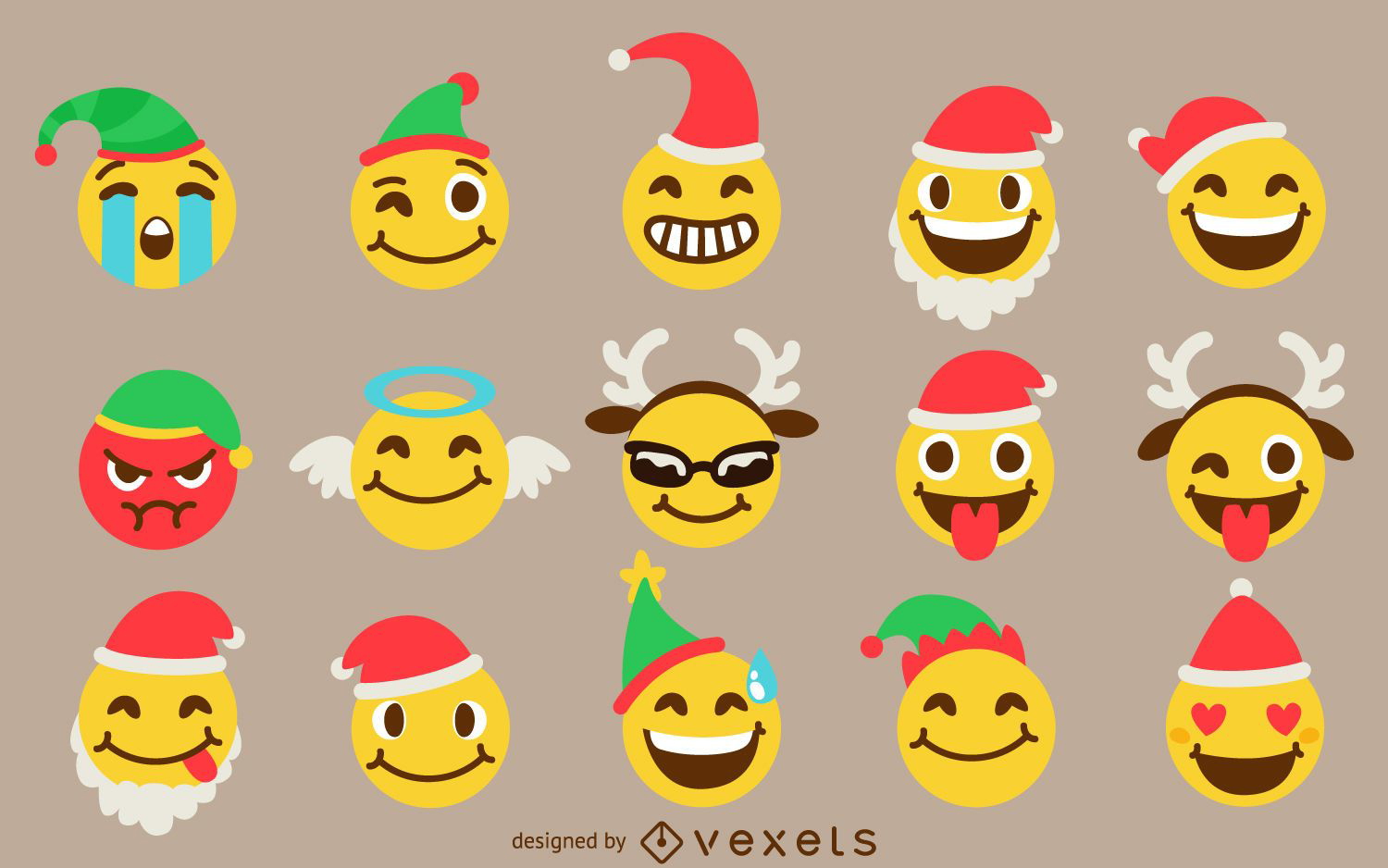 Weihnachts-Emoji-Set