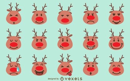 Christmas Reindeer emoji pack