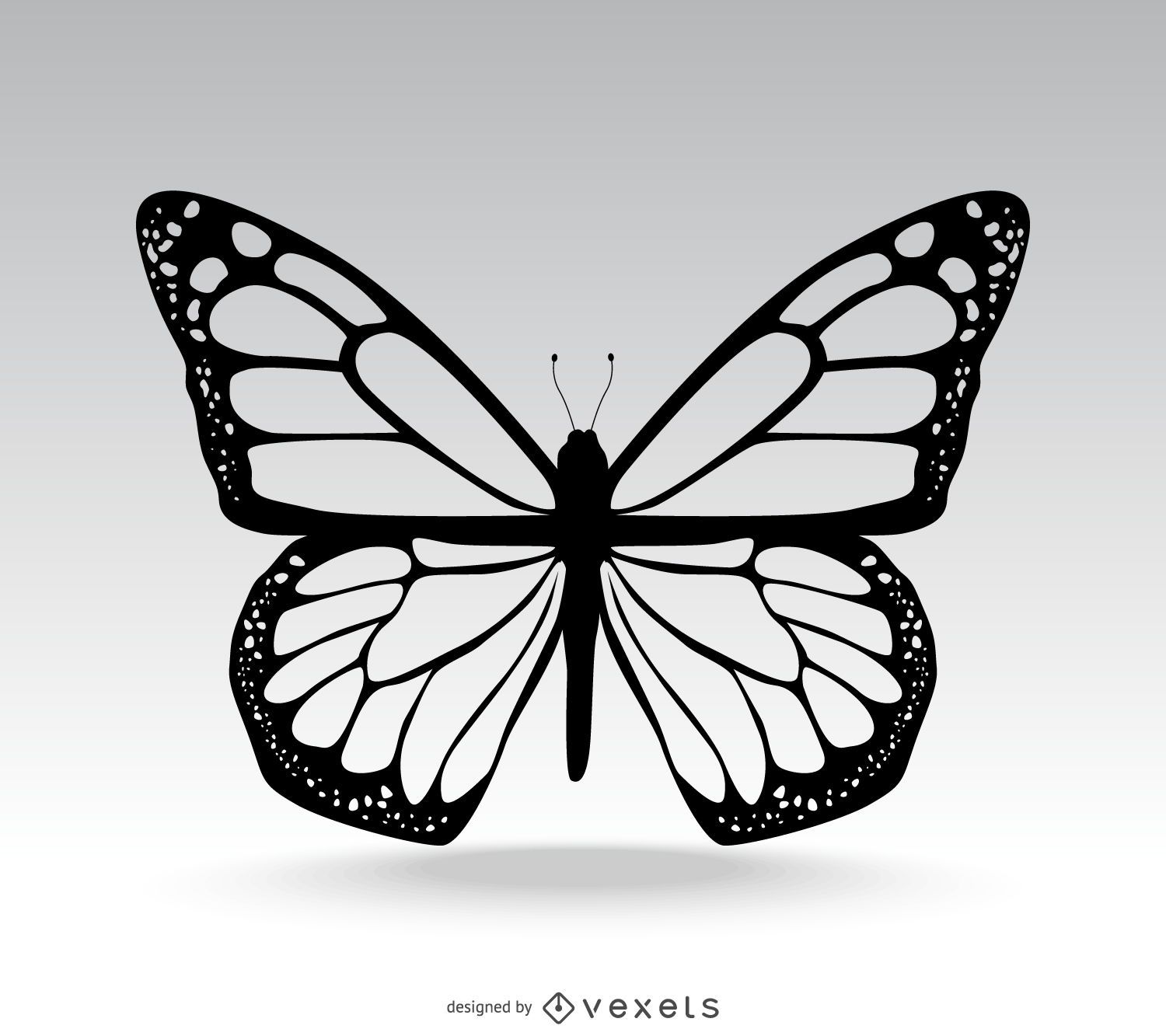 Classic Isolated Butterfly Illustration Vector Download