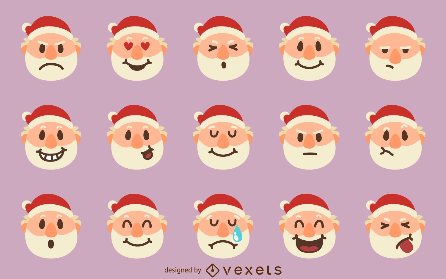 Conjunto de emoji de Papai Noel