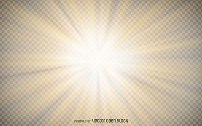 Transparent yellow starburst 