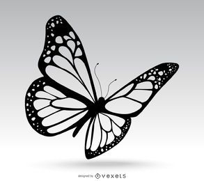 Desenho de borboleta isolado