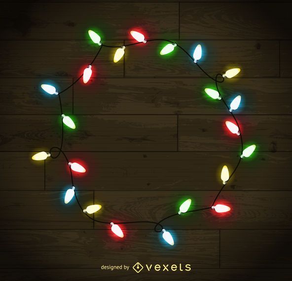 Colorido marco de luces de navidad Colorido marco de luces de navidad