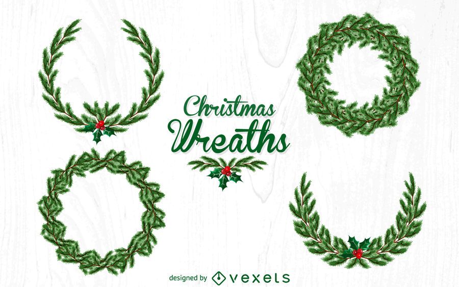 Christmas pine wreath set Christmas pine wreath set
