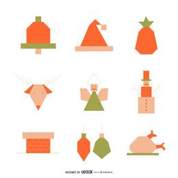 Conjunto de ícones de elementos de Natal