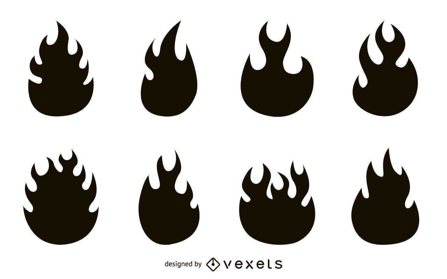 Coleção De Formas De Chama De Fogo Vetor grátis e gráfico 185303163.