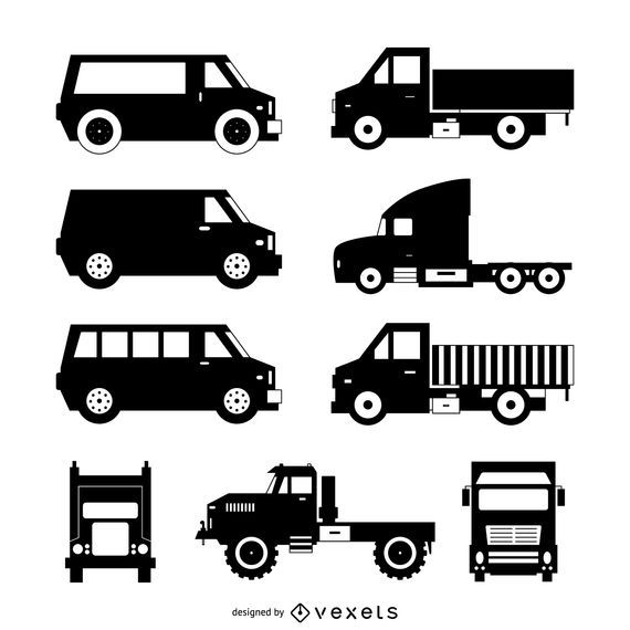 Truck silhouette collection Truck silhouette collection