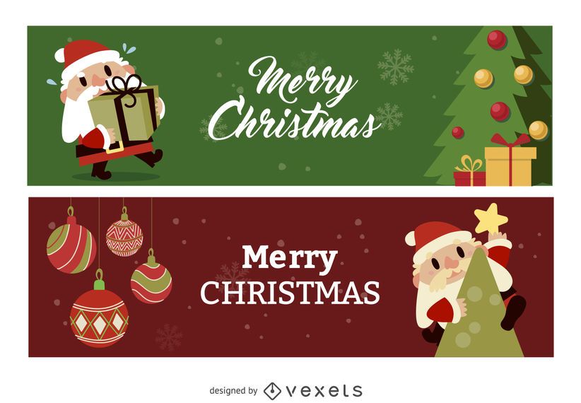 Banner plano de navidad Banner plano de navidad
