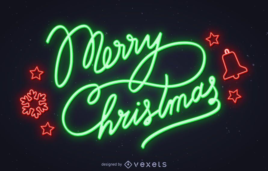 Neon Merry Christmas sign Neon Merry Christmas sign