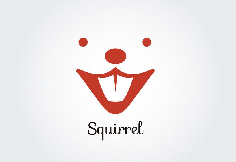 Squirrel face logo template Squirrel face logo template