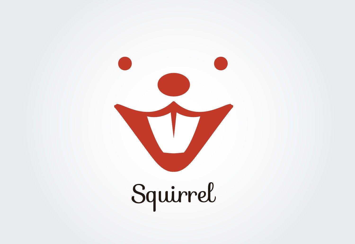 Squirrel face logo template