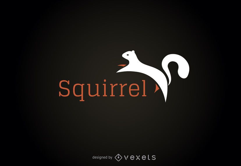 Squirrel illustration logo template Squirrel illustration logo template