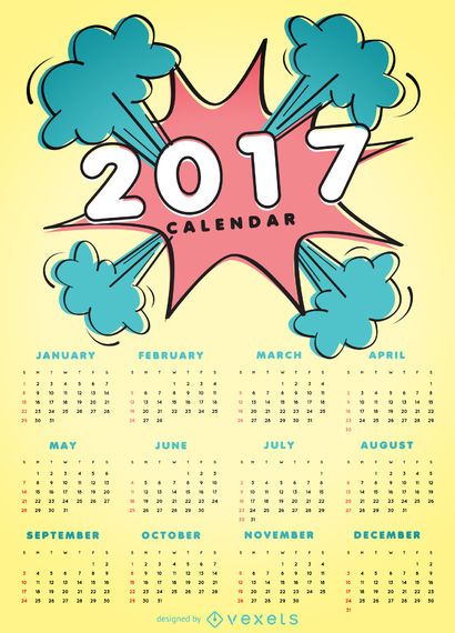 2017 comic style calendar 2017 comic style calendar