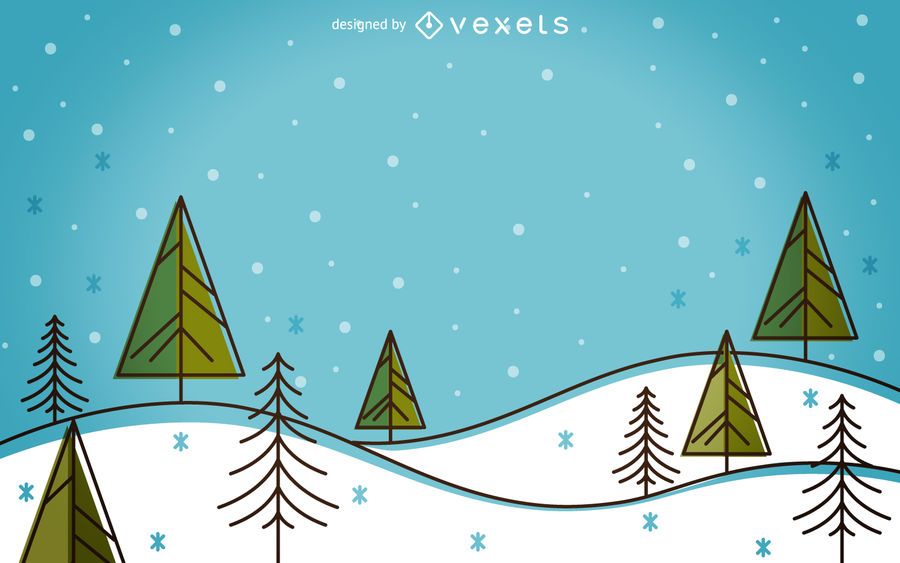 Paisagem de inverno plana acidente vascular cerebral Paisagem de inverno plana acidente vascular cerebral