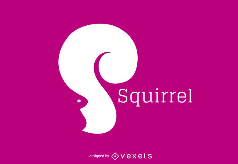 Squirrel silhouette logo template Squirrel silhouette logo template