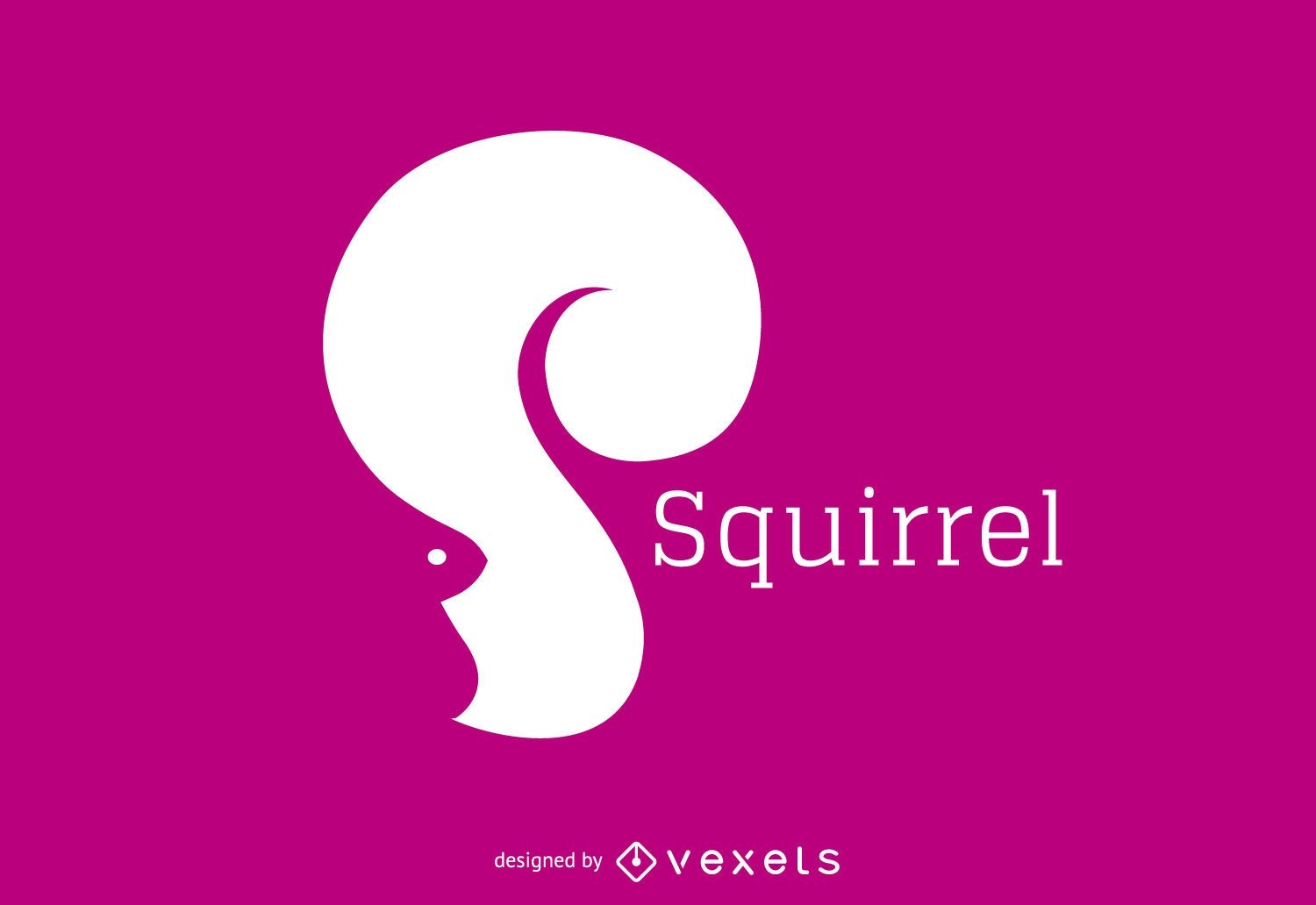 Squirrel silhouette logo template
