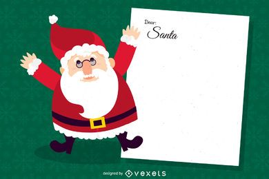 Caro ilustração da carta de Santa Caro ilustração da carta de Santa