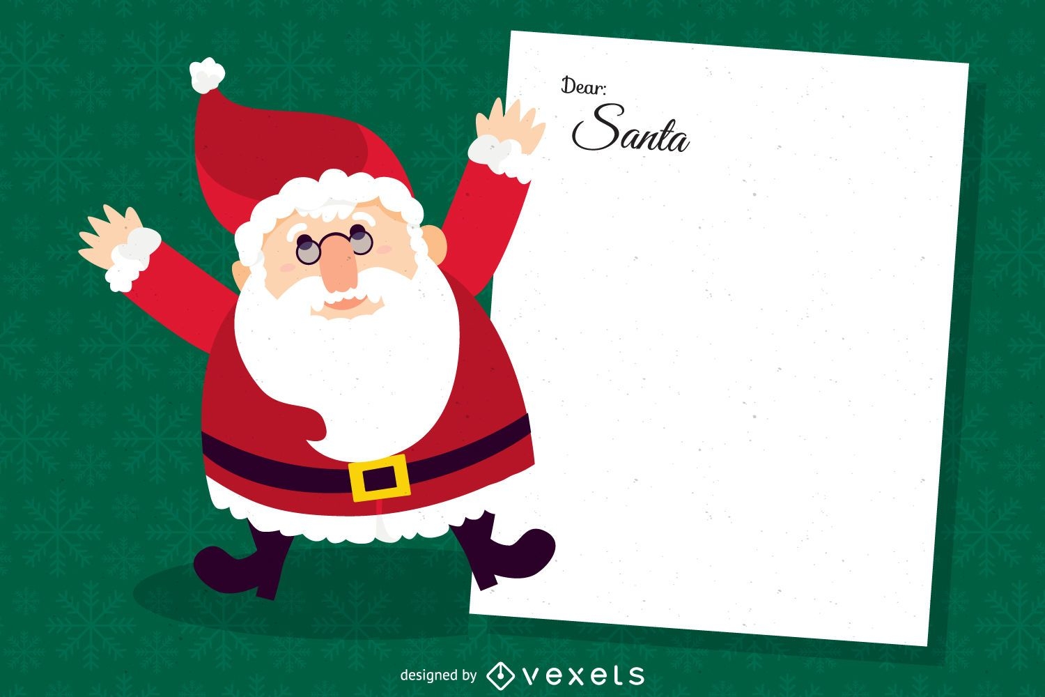 Dear Santa letter illustration